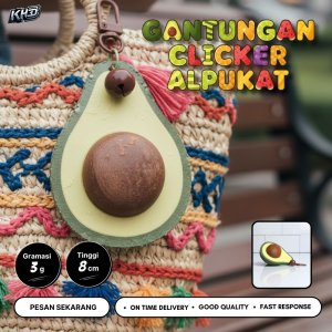 Gantungan Kunci Clicker Alpukat