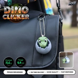 Gantungan Kunci Clicker Telur Dino