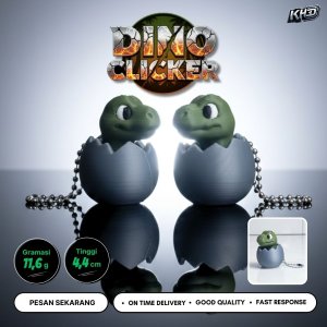Gantungan Kunci Clicker Telur Dino
