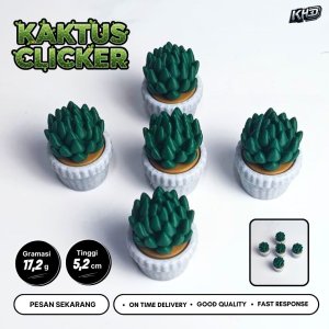 Gantungan Kunci Clicker Kaktus