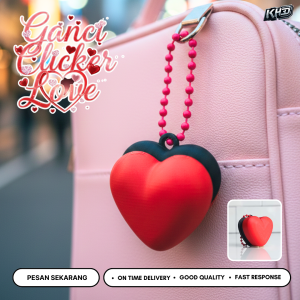 Gantungan Kunci Clicker Love
