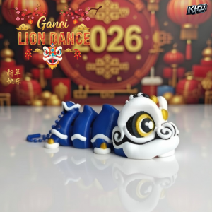 Gantungan Kunci Barongsai Articulated Biru