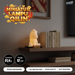 Miniatur lampu Qlin LED FengShui