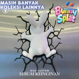 Tempelan kulkas lucu unik berbentuk kelinci (ada magnetnya)