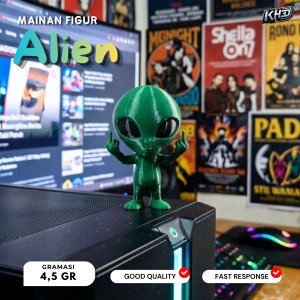 Miniatur Alien Pose Jari Tengah