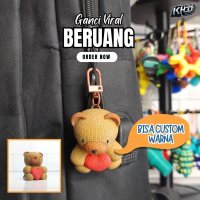 Gantungan Kunci Viral Beruang Rajut